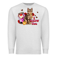 Oatmeal Heather i meow you Premium Sweatshirt - AdoDesignShop