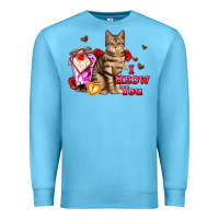 Ocean Blue i meow you Premium Sweatshirt - AdoDesignShop