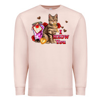 Pale Pink i meow you Premium Sweatshirt - AdoDesignShop