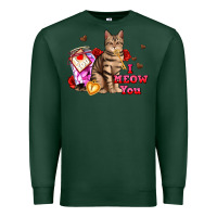 Sports Green i meow you Premium Sweatshirt - AdoDesignShop