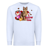 White i meow you Premium Sweatshirt - AdoDesignShop