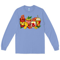 Colony Blue crawfish coffee cups Long Sleeve Tee - Zillion Design Studio