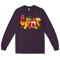 Plum crawfish coffee cups Long Sleeve Tee - Zillion Design Studio