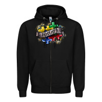 Black austism Zipper Hoodie - SublimationCraftShop
