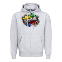 Heather Grey austism Zipper Hoodie - SublimationCraftShop