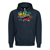 Navy austism Zipper Hoodie - SublimationCraftShop