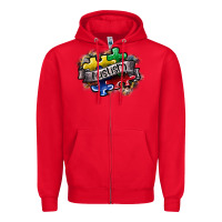 Red austism Zipper Hoodie - SublimationCraftShop