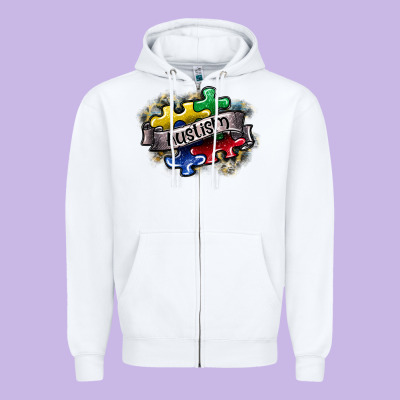 Austism Zipper Hoodie Designed By Sublimationcraftshop