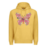 Antique Gold floral butterfly Premium Hoodie - MaliasSmallBusiness