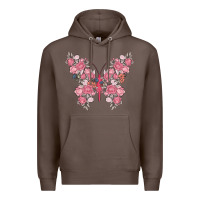 Coffee floral butterfly Premium Hoodie - MaliasSmallBusiness