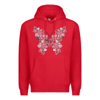 Red floral butterfly Premium Hoodie - MaliasSmallBusiness