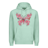Seafoam floral butterfly Premium Hoodie - MaliasSmallBusiness