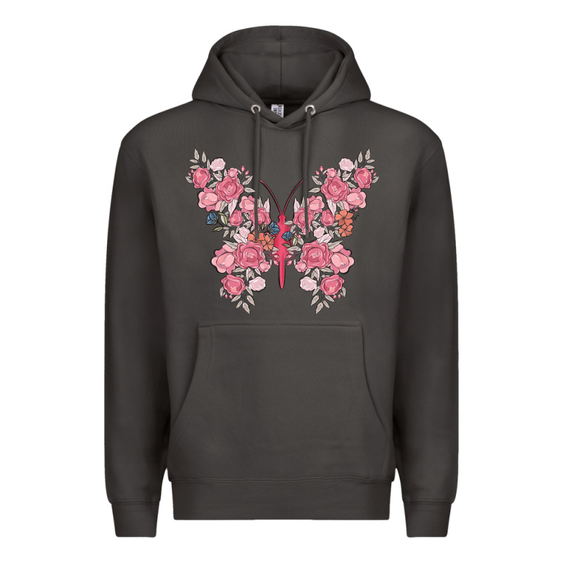 Floral Butterfly Premium Hoodie by MaliasSmallBusiness | Teevron