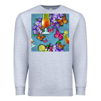 Heather Grey butterfly cocktail Premium Sweatshirt - BundleAndBundleShop