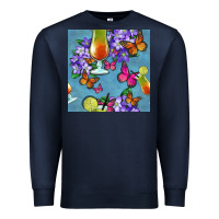 Navy butterfly cocktail Premium Sweatshirt - BundleAndBundleShop