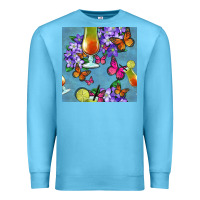 Ocean Blue butterfly cocktail Premium Sweatshirt - BundleAndBundleShop