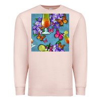 Pale Pink butterfly cocktail Premium Sweatshirt - BundleAndBundleShop