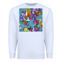 White butterfly cocktail Premium Sweatshirt - BundleAndBundleShop