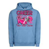 Pigment Pebble Blue cheer for the cure Urban Hoodie - MaliasSmallBusiness