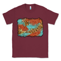 Burgundy western leopard tooled leather background Classic Tee - Zillion Design Studio