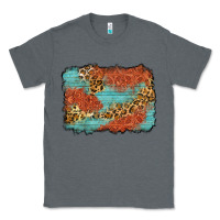 Charcoal Heather western leopard tooled leather background Classic Tee - Zillion Design Studio
