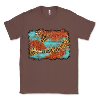 Chestnut western leopard tooled leather background Classic Tee - Zillion Design Studio