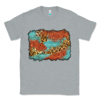 Heather Grey western leopard tooled leather background Classic Tee - Zillion Design Studio