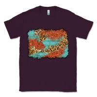 Plum western leopard tooled leather background Classic Tee - Zillion Design Studio