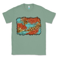 Sage western leopard tooled leather background Classic Tee - Zillion Design Studio