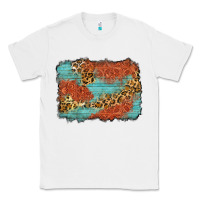 White western leopard tooled leather background Classic Tee - Zillion Design Studio