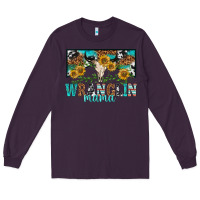 Plum wranglin mama Long Sleeve Tee - texasbilliewilder