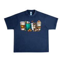 Navy australian shepherd dog coffee cups Urban Heavy Tee - texasbilliewilder