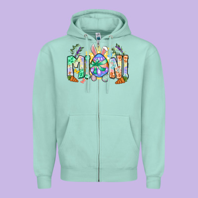 Easter Day Mini Zipper Hoodie Designed By Neo Western