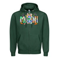 Sports Green Easter Day mini Zipper Hoodie - Neo Western