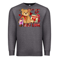 Charcoal Heather give you self love Premium Sweatshirt - AdoDesignShop