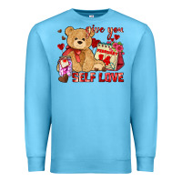 Ocean Blue give you self love Premium Sweatshirt - AdoDesignShop
