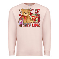 Pale Pink give you self love Premium Sweatshirt - AdoDesignShop