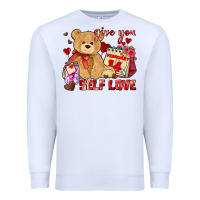 White give you self love Premium Sweatshirt - AdoDesignShop