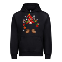 Black custom christmas gnome Urban Hoodie - MaliasSmallBusiness
