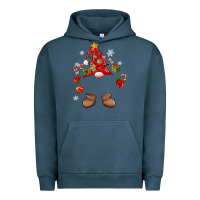Pigment Midnight Navy custom christmas gnome Urban Hoodie - MaliasSmallBusiness