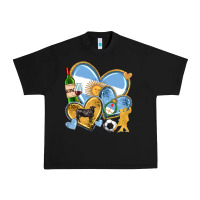 Black argentina  hearts Urban Heavy Tee - texasbilliewilder