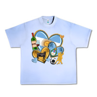 Grape Ice argentina  hearts Urban Heavy Tee - texasbilliewilder