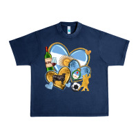 Navy argentina  hearts Urban Heavy Tee - texasbilliewilder