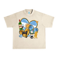 Sandshell argentina  hearts Urban Heavy Tee - texasbilliewilder