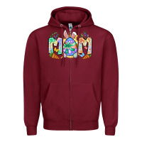Burgundy Easter Day mom Zipper Hoodie - Neo Western