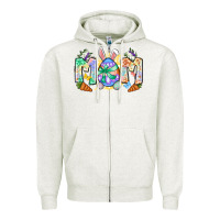 Oatmeal Heather Easter Day mom Zipper Hoodie - Neo Western