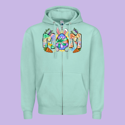 Easter Day Mom Zipper Hoodie Designed By Neo Western