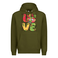 Army Green love juneteenth lips Premium Hoodie - MaliasSmallBusiness