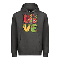 Charcoal Heather love juneteenth lips Premium Hoodie - MaliasSmallBusiness