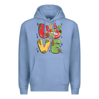 Colony Blue love juneteenth lips Premium Hoodie - MaliasSmallBusiness